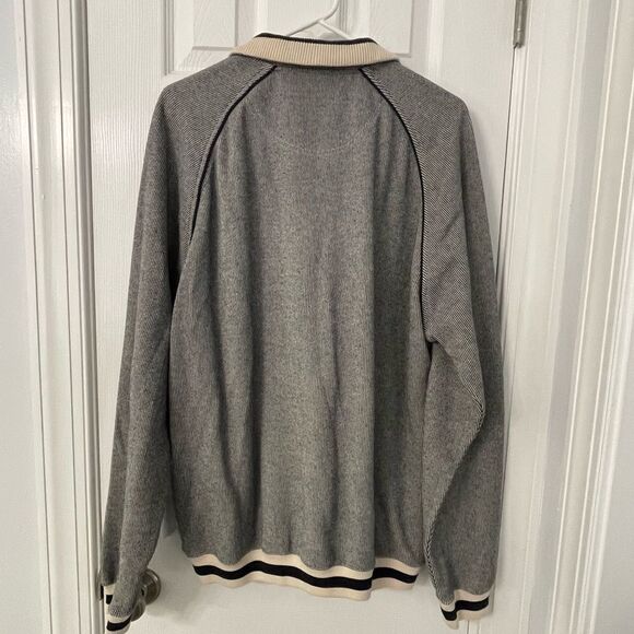 Norm Thompson Quarter Zip Crewneck Sweater L – Retro Knit, Y2K Style - Picture 3 of 10